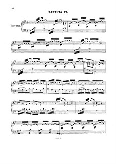 Partita für Tasteninstrument Nr.6 in e-Moll, BWV 830: Version für Cembalo by Johann Sebastian Bach
