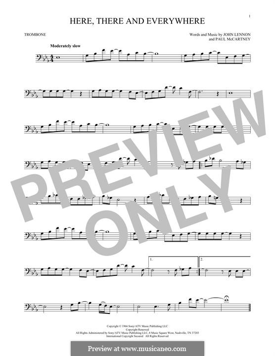 Here, There and Everywhere (The Beatles): For trombone by John Lennon, Paul McCartney