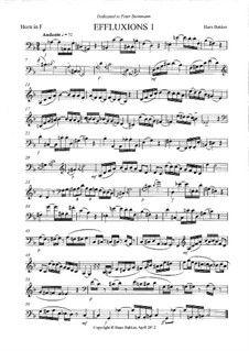 Effluxions for horn solo: Effluxions for horn solo by Hans Bakker