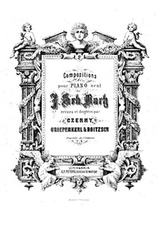 Goldberg-Variationen, BWV 988: Bearbeitung für Klavier von C. Czerny by Johann Sebastian Bach