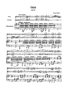 Klaviertrio No.1 in B-Dur, D.898 Op.99: Vollpartitur, Stimmen by Franz Schubert