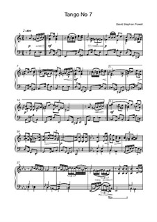 Tango No.7 for Solo Piano: Tango No.7 for Solo Piano by David Stephen Powell