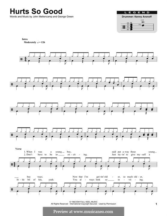 Hurts So Good (John Cougar Mellencamp): Drum set by George M. Green