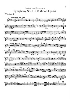 Vollständiger Sinfonie: Violinstimme I by Ludwig van Beethoven