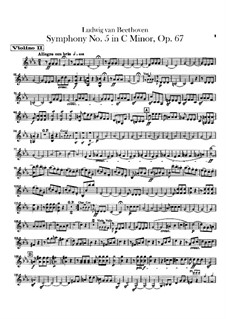 Vollständiger Sinfonie: Violinstimme II by Ludwig van Beethoven
