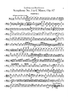 Vollständiger Sinfonie: Fagottstimmen by Ludwig van Beethoven