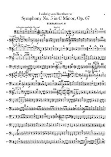 Vollständiger Sinfonie: Paukenstimme by Ludwig van Beethoven