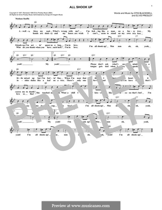 All Shook Up: Melodische Linie by Elvis Presley, Otis Blackwell