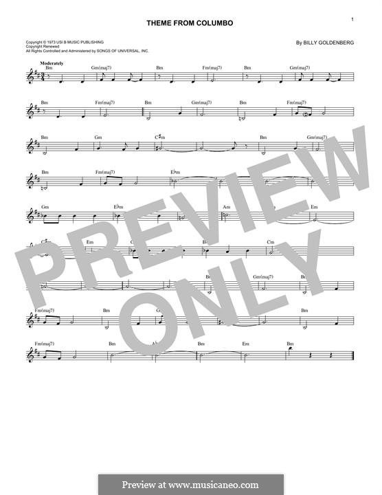 Theme from Columbo: Melodische Linie by Billy Goldenberg