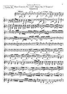 Vollständiger Konzert: Violinstimme II by Ludwig van Beethoven