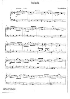 Prelude and Fugue in F major for piano (11): Prelude and Fugue in F major for piano (11) by Hans Bakker