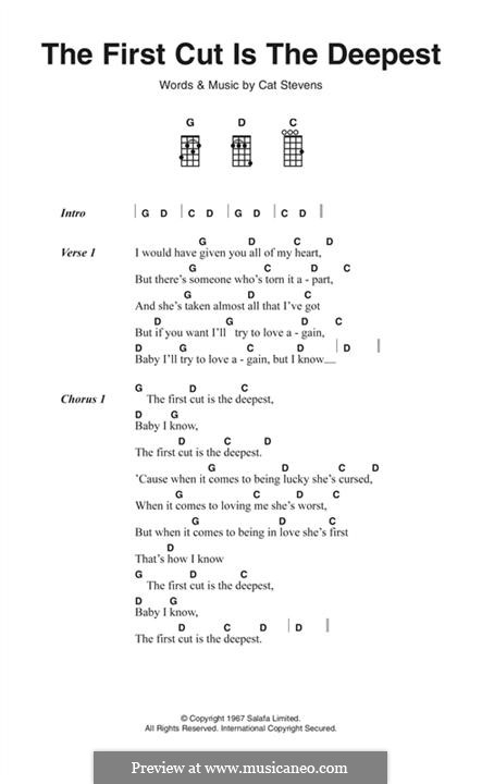 The First Cut Is the Deepest: Melodische Linie by Cat Stevens