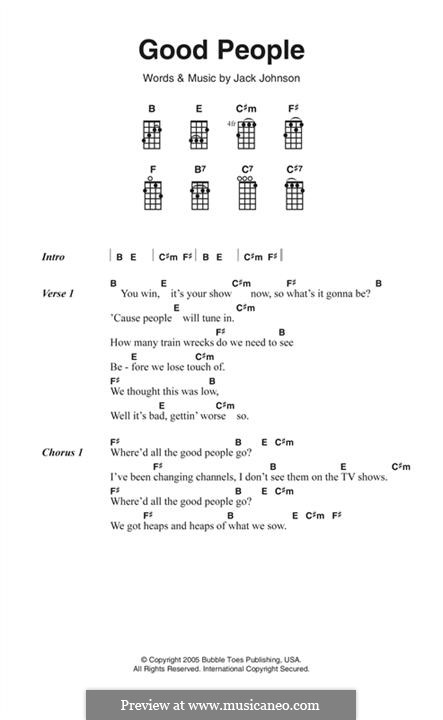 Good People: Melodische Linie by Jack Johnson