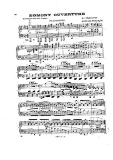 Egmont, Op.84: Ouvertüre, für Kammerorchester und Klavier – Stimmen by Ludwig van Beethoven