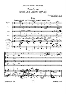 Messe in C-Dur, Op.86: Für Chor und Klavier by Ludwig van Beethoven