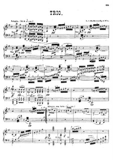 Streichtrio Nr.3 in G-Dur, Op.9 No.1: Version für Klavier by Ludwig van Beethoven