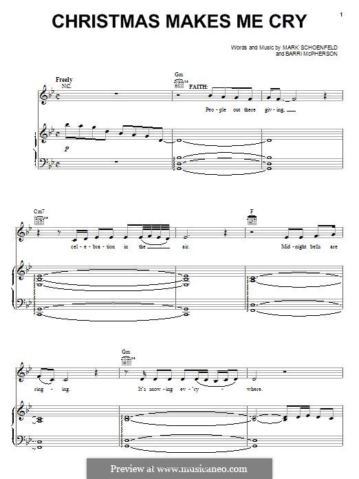 Christmas Makes Me Cry (Brooklyn the Musical): Für Stimme und Klavier (oder Gitarre) by Barri McPherson, Mark Schoenfeld