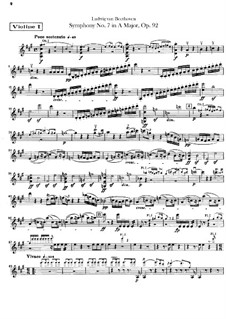 Vollständiger Sinfonie: Violinstimmen I by Ludwig van Beethoven