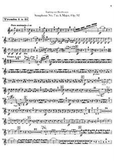 Vollständiger Sinfonie: Trompetenstimmen by Ludwig van Beethoven