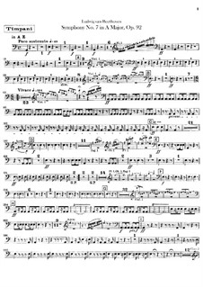 Vollständiger Sinfonie: Paukenstimme by Ludwig van Beethoven