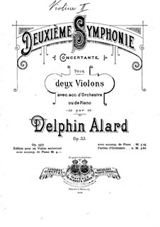 Sinfonie Nr.2, Op.33: Bearbeitung für zwei Violinen und Klavier – Violinstimme II by Jean Delphin Alard