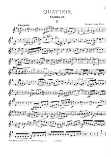 Streichquartett Nr.1 in e-Moll, Op.5: Violinstimme II by Georges Alary