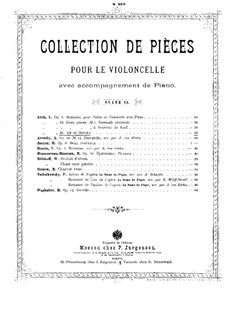 Arie und Gavotte für Cello und Klavier, Op.26: Partitur by Ladislas Aloïz