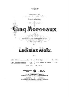 Fünf Stücke für Cello und Klavier, Op.47: Nr.2 Spanische Serenade by Ladislas Aloïz