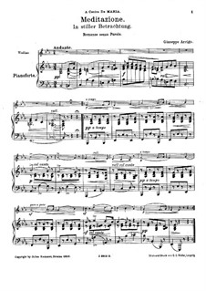 Meditation: Für Violine und Klavier by Giuseppe Arrigo