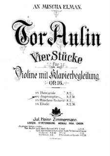 Vier Stücke für Violine und Klavier, Op.16: Nr.2 Impromptu by Tor Aulin