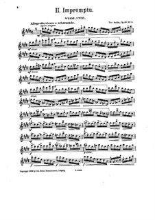 Vier Stücke für Violine und Klavier, Op.16: Nr.2 Impromptu – Violinstimme by Tor Aulin