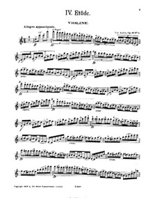 Vier Stücke für Violine und Klavier, Op.16: Nr.4 Etüde – Violinstimme by Tor Aulin