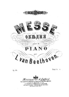 Messe in C-Dur, Op.86: Für Klavier by Ludwig van Beethoven