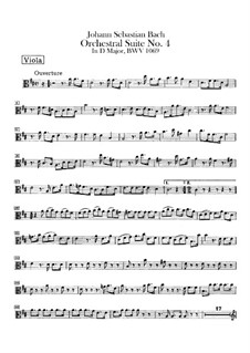 Orchestersuite Nr.4 in D-Dur, BWV 1069: Violastimme by Johann Sebastian Bach