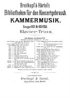 Klaviertrio Nr.3, Op.37: Vollpartitur by Woldemar Bargiel