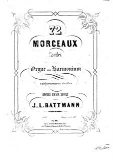 Zweiundsiebzig Stücke für Orgel (oder Harmonium), Op.60: Buch III by Jacques-Louis Battmann