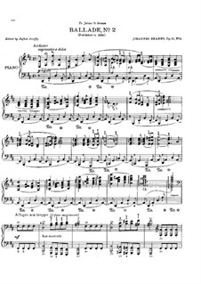 Vier Balladen, Op.10: Ballade Nr.2 by Johannes Brahms
