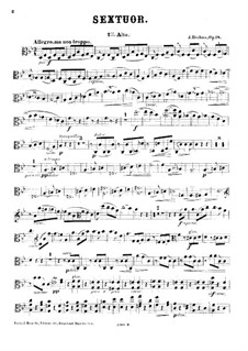 Streichsextett Nr.1 in B-Dur, Op.18: Bratschenstimme I by Johannes Brahms
