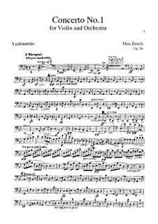 Violinkonzert Nr.1 in g-Moll, Op.26: Cellostimme by Max Bruch