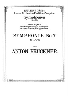 Sinfonie Nr.7 in E-Dur, WAB 107: Vollpartitur by Anton Bruckner