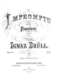 Drei Klavierstücke, Op.37: Nr.1 Impromptu in c-Moll by Ignaz Brüll