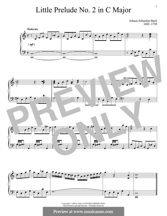 Zwölf kleine Praeludien: Prelude No.2 in C Major by Johann Sebastian Bach