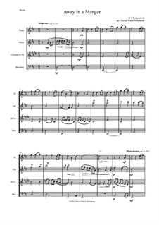 Away in a Manger: For wind quartet by William (James) Kirkpatrick