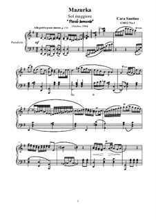 Two Mazurkas for Piano, CS012: Two Mazurkas for Piano by Santino Cara