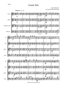 Locus Iste, WAB 23: For wind quartet by Anton Bruckner