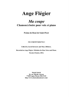 Ma coupe: For baritone voice and piano by Ange Flégier