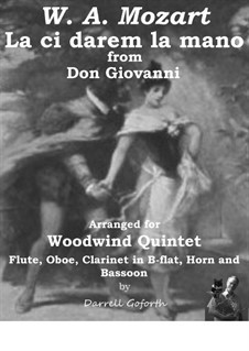 Reich mir die Hand, mein Leben: For woodwind quintet by Wolfgang Amadeus Mozart