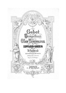 Olav Trygvason, Op.50: Gebet und Tempeltanz, für Klavier by Edvard Grieg