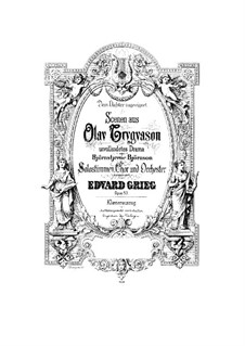 Olav Trygvason, Op.50: Klavierauszug mit Singstimmen by Edvard Grieg