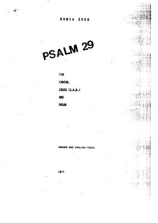 Psalm 29: Psalm 29 by Bonia Shur